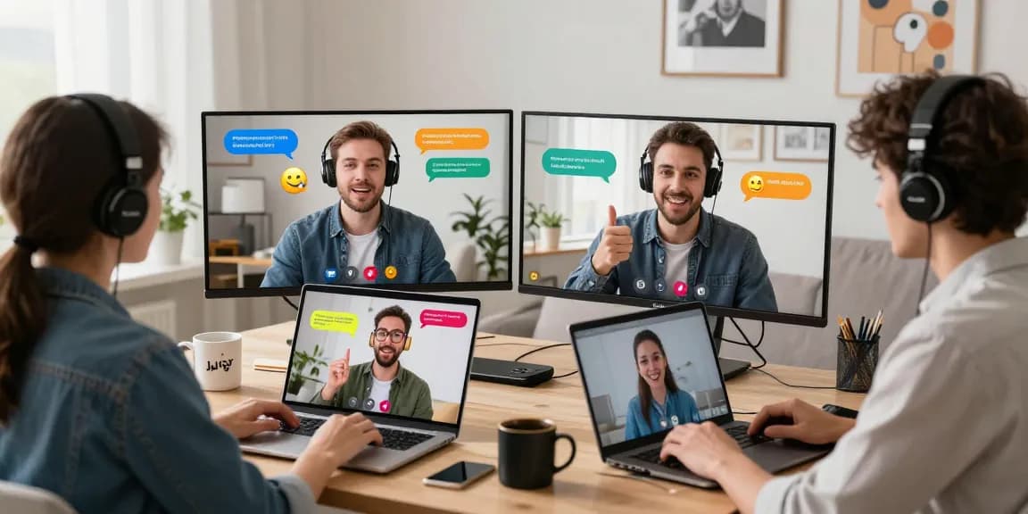 Engaging juicy chat session showcasing lively online conversations among professionals in a vibrant digital setting.