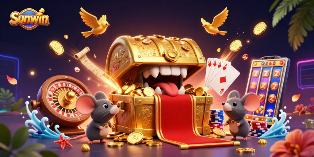 Experience thrilling gameplay at Sunwin with dazzling treasures and vibrant casino elements.