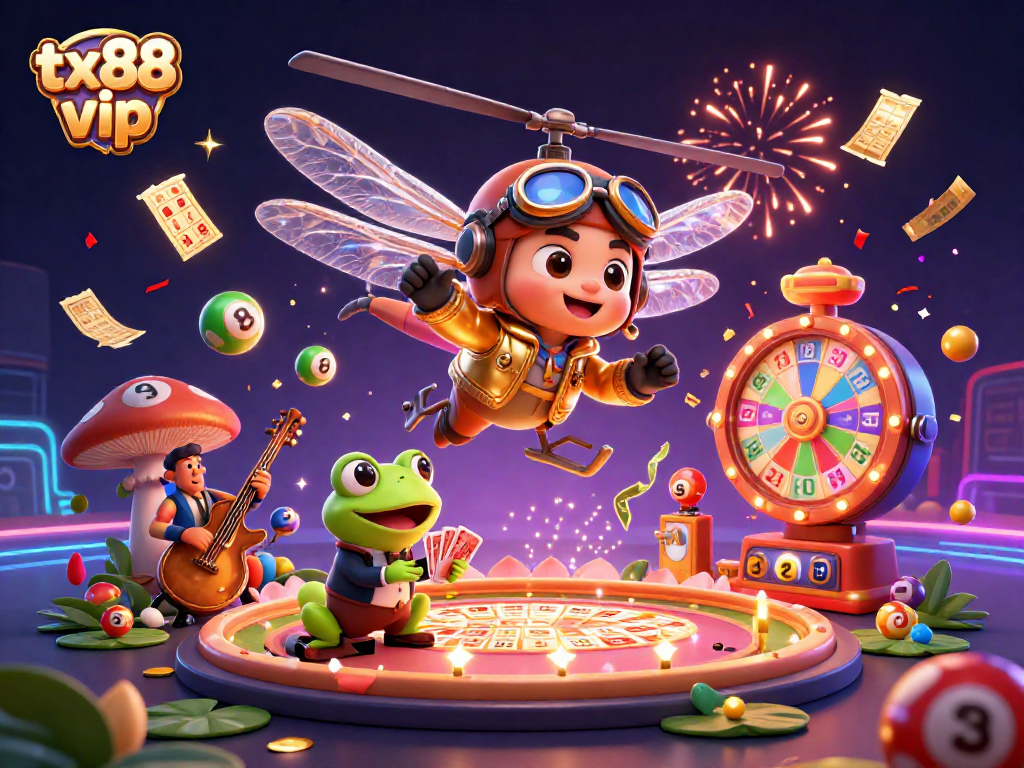 Engage with the vibrant world of tx88 vip online casino surrounded by exhilarating gaming elements.