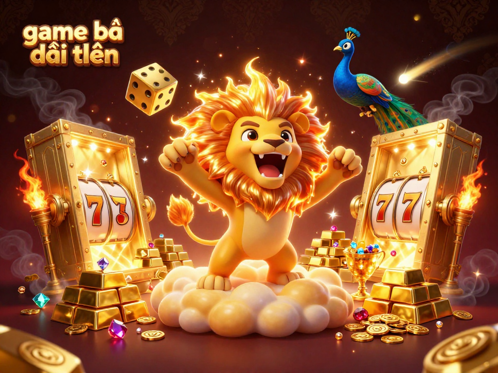 Engage in game bài đổi thưởng with dynamic casino elements and vibrant characters in a thrilling illustration.