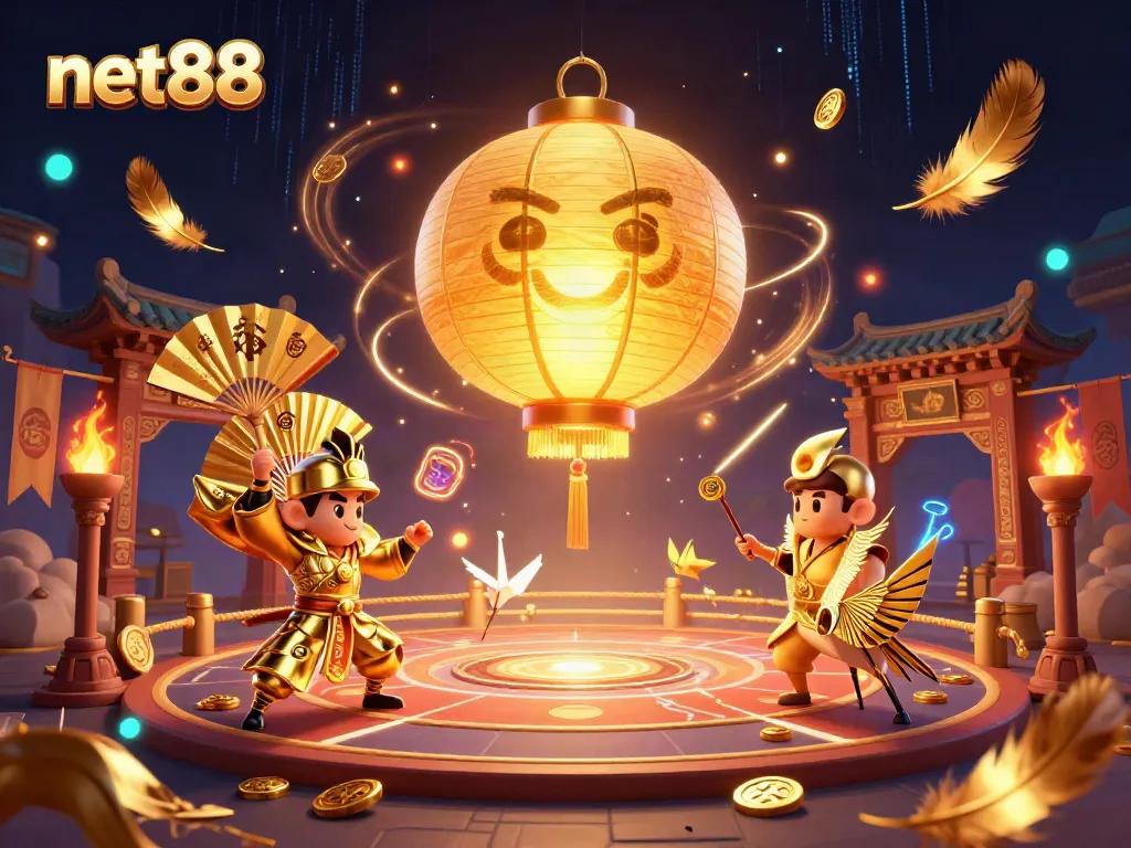 Experience thrilling gameplay with net88, showcasing vibrant 3D casino elements and lively characters.