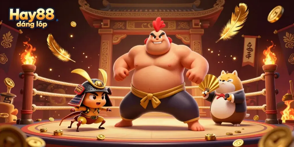 Unleash the excitement of Hay88 đăng nhập with a thrilling 3D illustration showcasing dynamic characters in a gambling arena.
