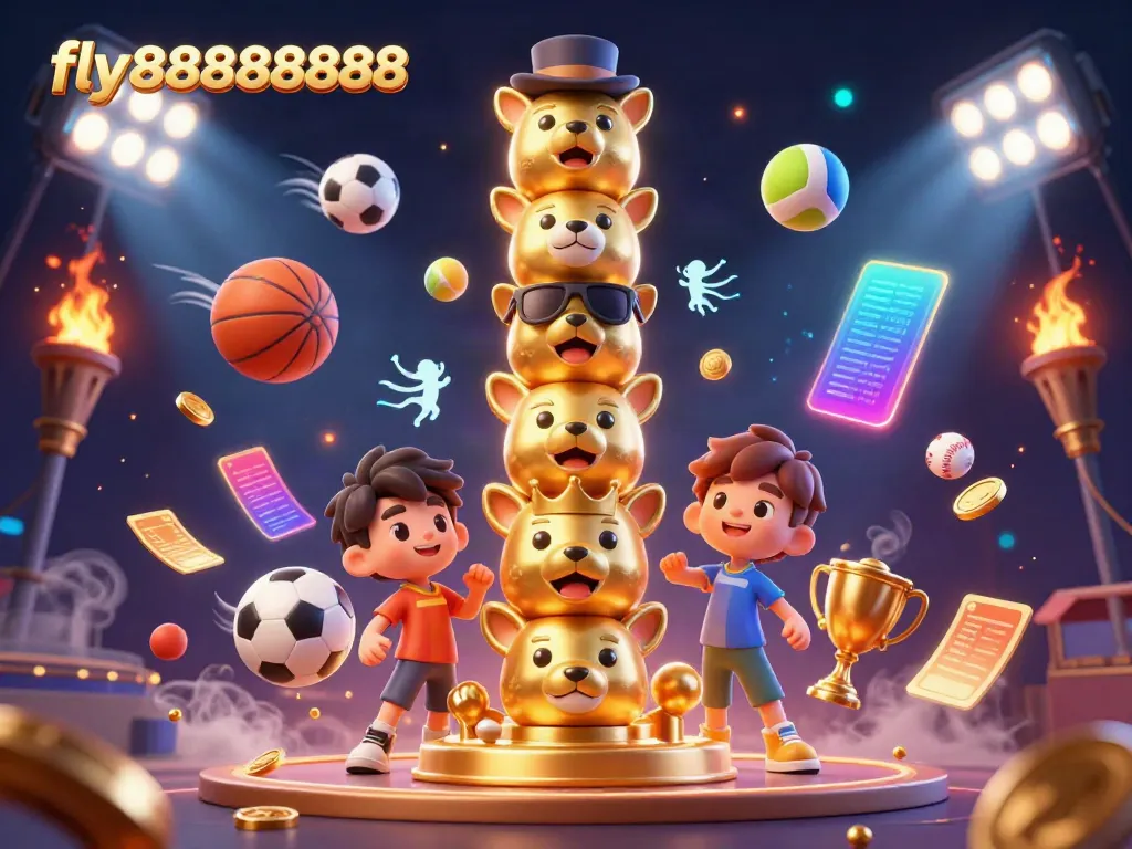 Experience the excitement of fly88888888 with vibrant 3D casino characters and dynamic game elements.