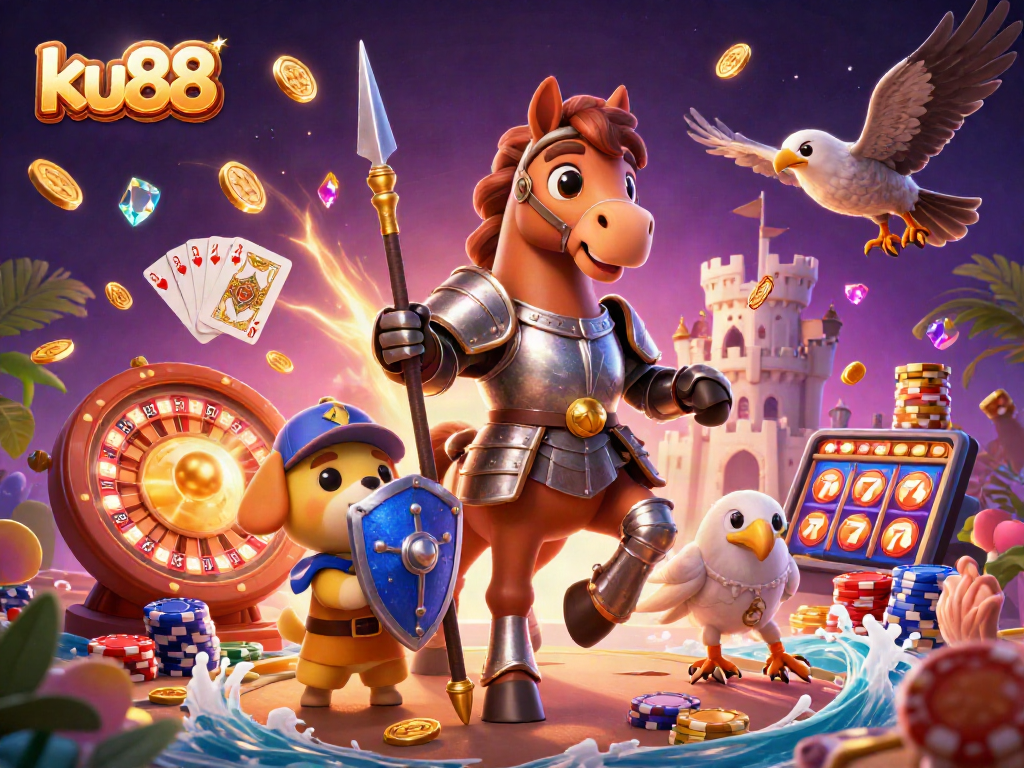 Engage in thrilling gameplay at ku88 with lively characters and dynamic casino elements.